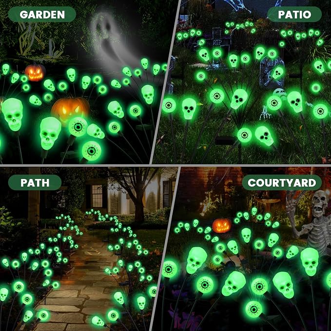 Solar Halloween Lights Outdoor, Halloween Decorations Outdoor, Scary Eyeball - Image 6