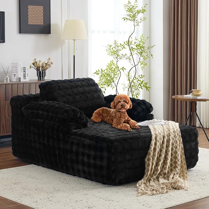 VINGLI 67.7" Oversized Chaise Lounge Chair Indoor Reading Chairs Comfy Bubble - Image 9