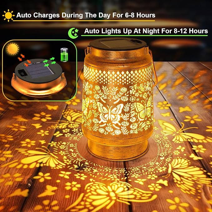 Solar Lanterns Outdoor Butterfly Garden Decor, Gifts - Image 8
