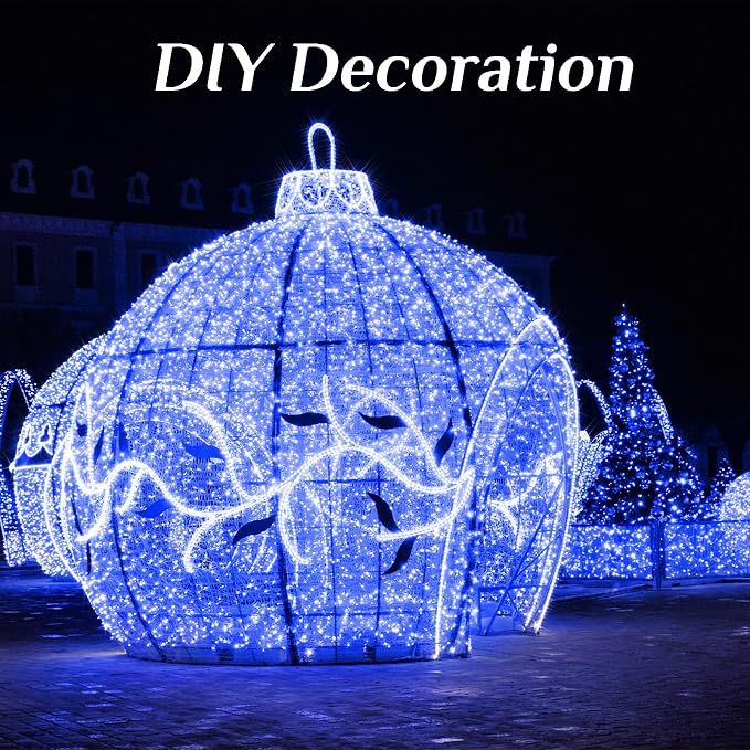 2-Pack 200 LED Solar Fairy Lights Outdoor, Upgraded Oversize Lamp Beads & Super - Image 3
