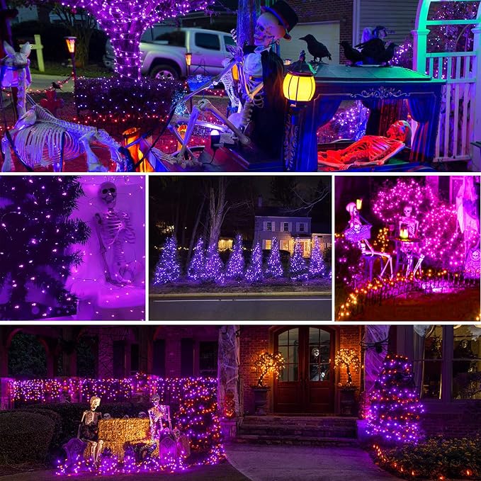 66Ft 200 LED Halloween Fairy Lights Plug in, 8 Modes String Lights - Image 3