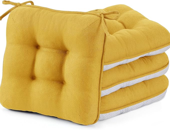 BETU Chair Cushions for Dining Chairs Set of 4, 3.5" Thick Kitchen Table Chair by BETU
