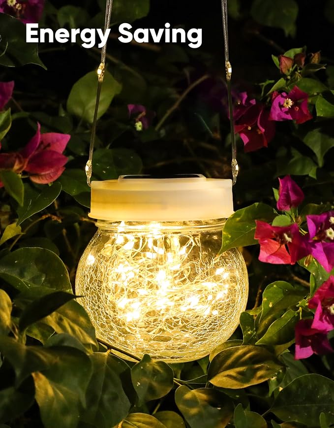Solar Lantern Solar Lights Outdoor Waterproof 6-Pack, Solar Powered Hanging - Image 5
