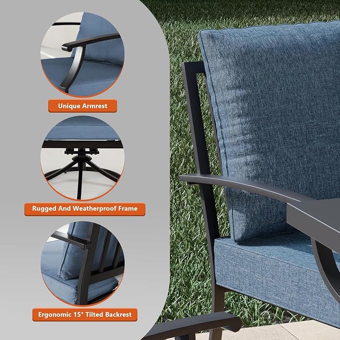 Kullavik 7 PCS Outdoor Dining Table Set - Image 4