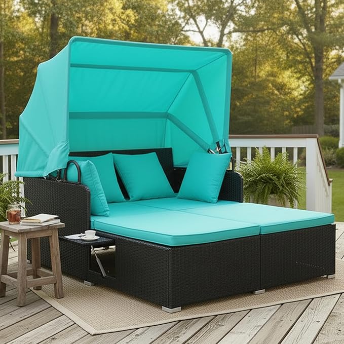 Tangkula Patio Rattan Daybed - Image 2