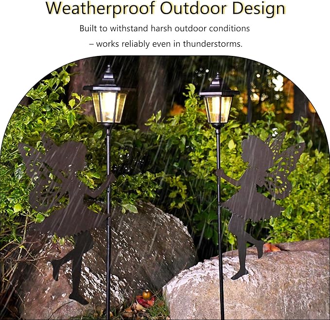 Solar Fairy Garden Stake Decorative Lantern Outdoor Waterproof, Outdoor Garden - Image 3