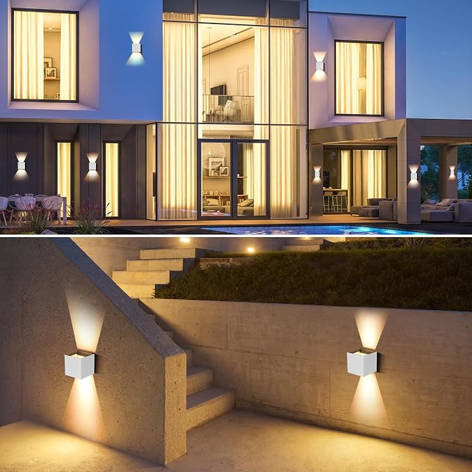 Outdoor Wall Lights Fixture 20W, 3000K Exterior Modern Front Porch Sconces - Image 5