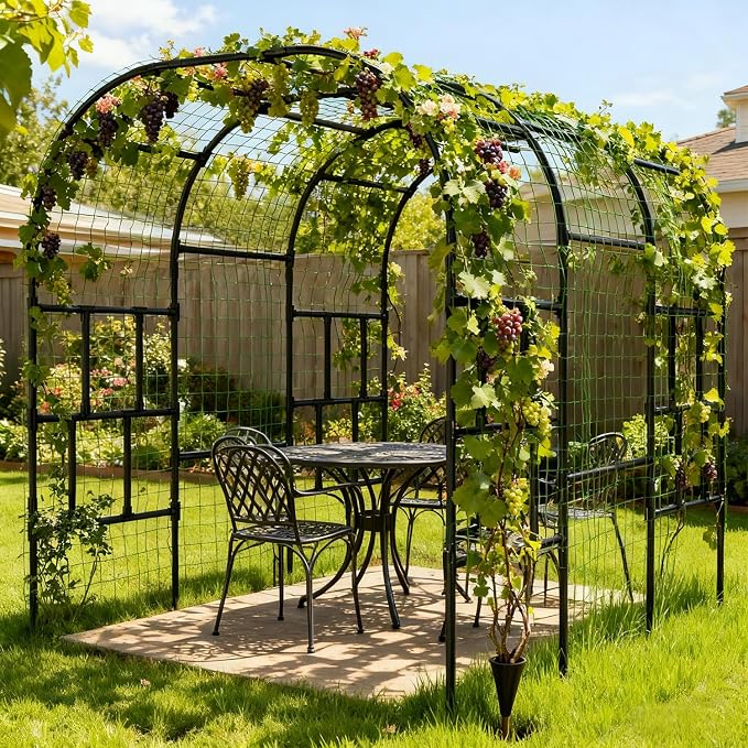SUNYRISY Garden Arch Trellis, Tall Archway Plant Support Garden Gazebo Outdoor by SUNYRISY