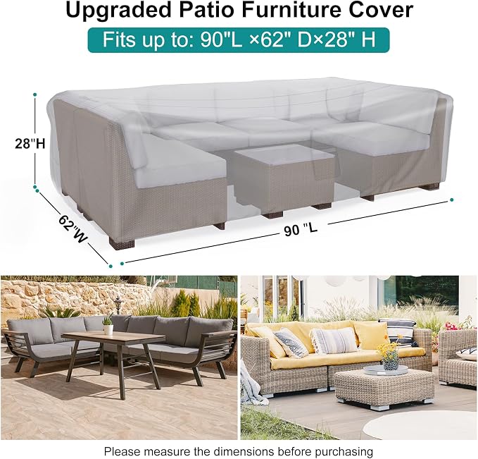 Patio Furniture Set Cover Waterproof, Heavy Duty Funiture Covers - Image 2