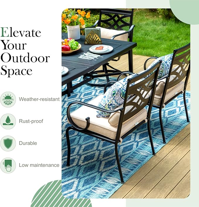 Sophia and William Outdoor Patio Dining Set - Image 6