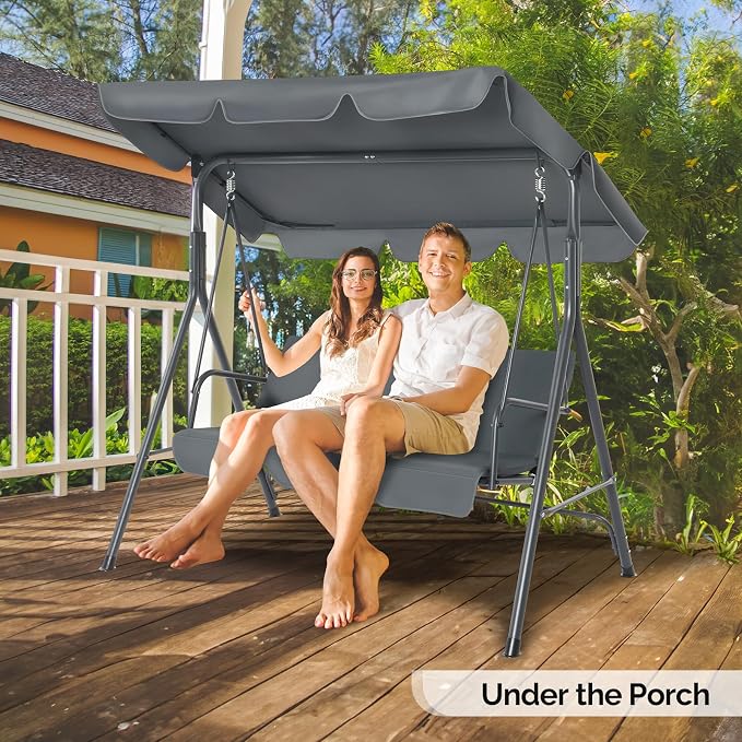 VINGLI 550 LBS Outdoor Porch Swing - Image 6