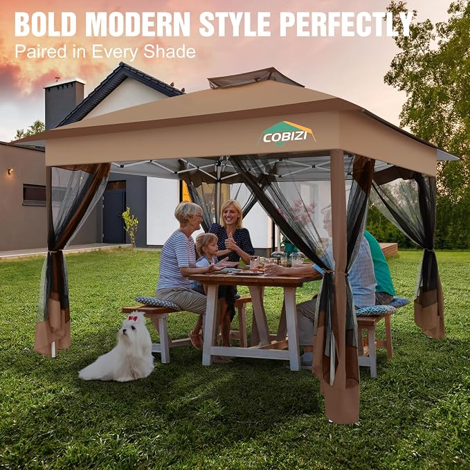 COBIZI Gazebo 13x13 Pop Up Canopy, Gazebos on Clearance - Image 4