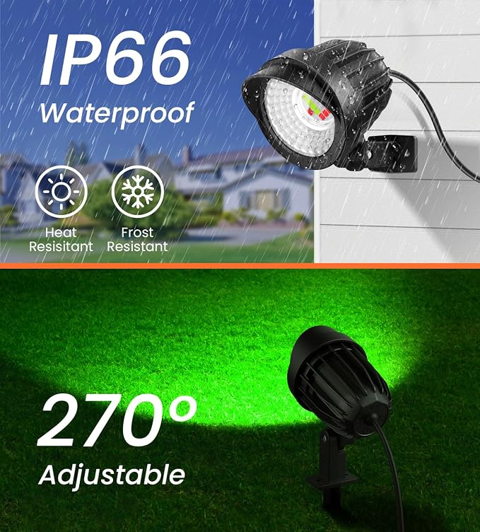 MEIKEE 15W RGB Color Changing Landscape Lighting 120V LED Landscape Lights - Image 3