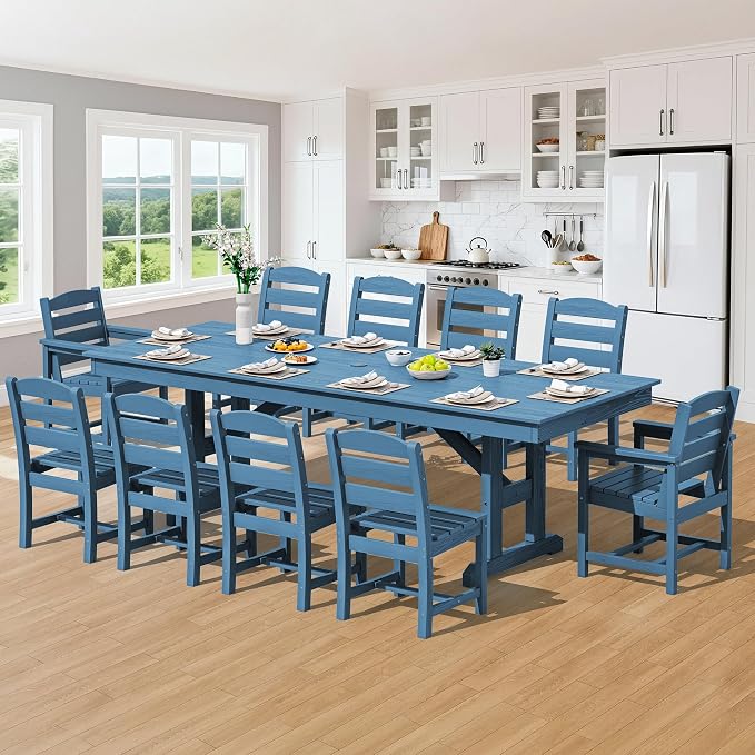SERWALL 11 Piece Outdoor Dining Set - Image 9