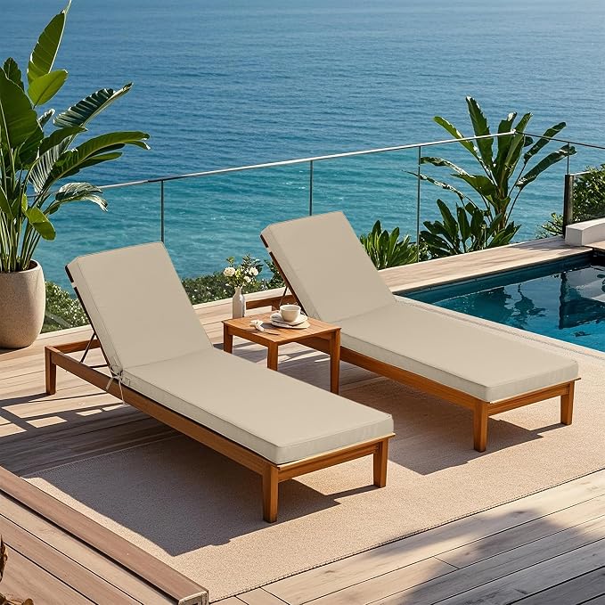 Only choice Outdoor Lounge Chair Cushions Patio Chaise Lounge Replacement - Image 2
