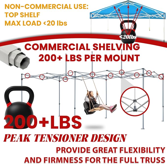 Tradesparker 10x10 Pop Up Canopy Tent, Commercial Movable Canopy - Image 4