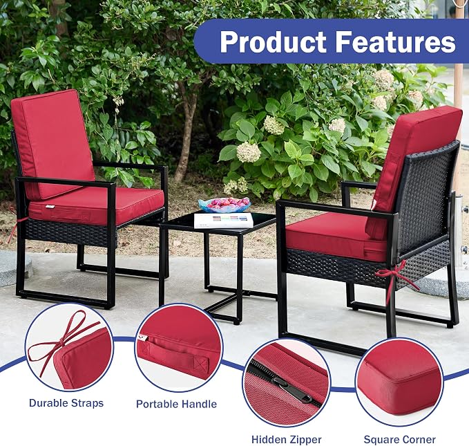 Outdoor Cushions, Outdoor Chair Cushions 22x22x3 Inch, Cushions - Image 6