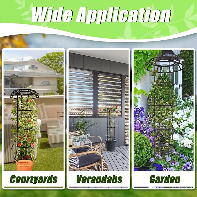 Garden Trellis for Climbing Plants Outdoor, 53 Inch Mushroom Top Trellis for - Image 7