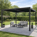 Kozyard Outdoor Louvered Pergola 12ft x 12ft Pergola Sun Shade All-Weather by Kozyard