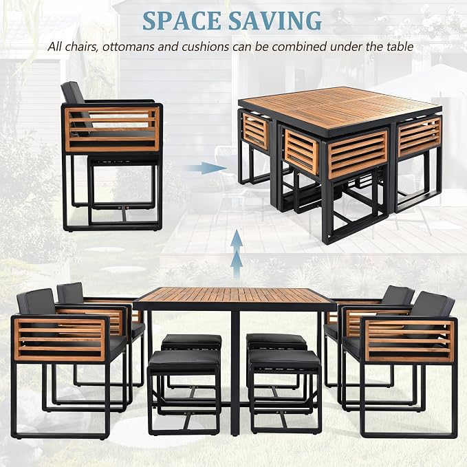 Merax 18 Pieces Outdoor Dining Set - Image 4