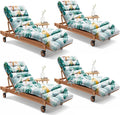 4 Pack Outdoor Chaise Lounge Chair Cushion 75.1 x 22.8 x 4.7 Inches 100% by Uthem