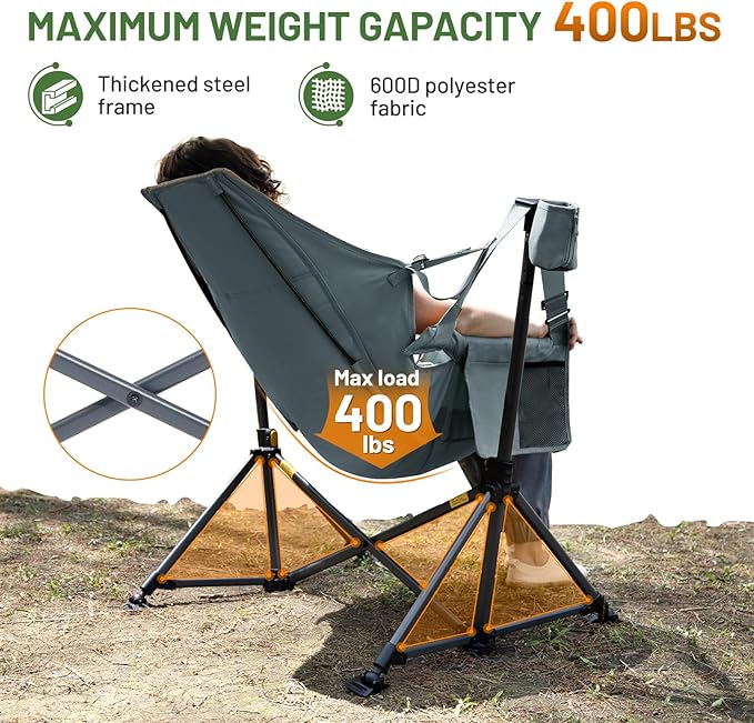 TIMBER RIDGE Hammock Camping Chair, Oversized Swinging Hammock Chair - Image 4
