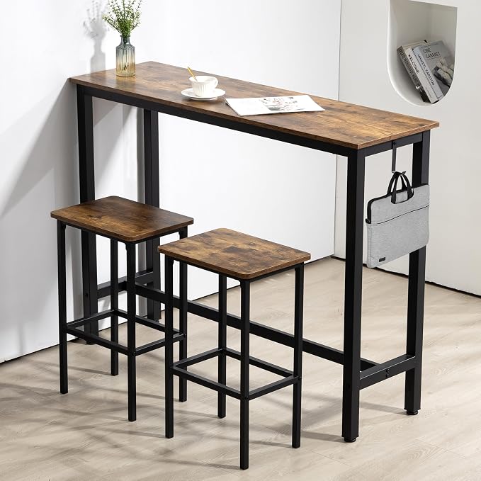 Finnhomy 52.7" Industrial Bar Table Set - Image 2