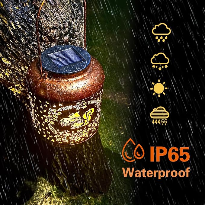 Squirrel Solar Lanterns Outdoor Waterproof Hanging Solar Lights Squirrel Gifts - Image 5