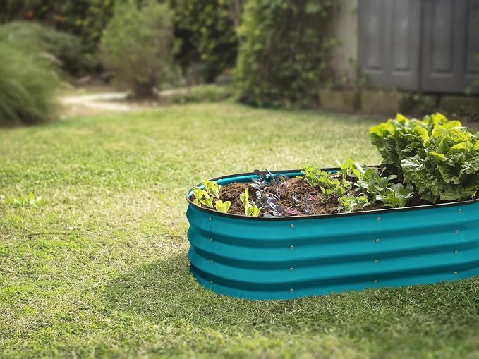 Plant & Plot Galvanized Raised Garden Beds Outdoor // 4×2×1 ft Planter Raised - Image 6