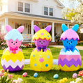 Domkom 6FT Long Easter Inflatable Bunny Outdoor Decorations, Build-in LED by DomKom