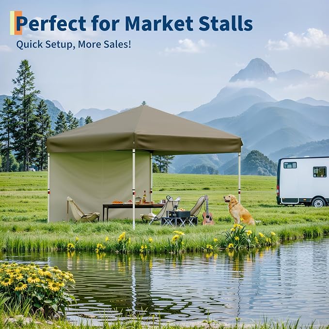 Garvee 10x10 Pop Up Canopy Tent, Heavy Duty Commercial Instant Shelter - Image 2