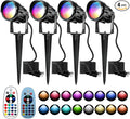 Halloween Christmas Outdoor Spotlights, 12W RGBW Colors Changing Landscape by UPONELED