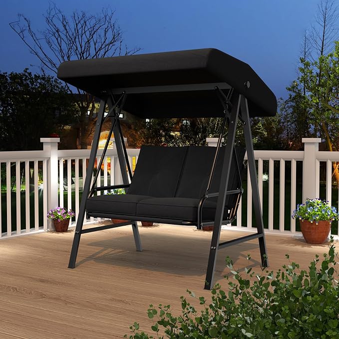 AECOJOY 2-Seat Outdoor Patio Swing Chair - Image 9
