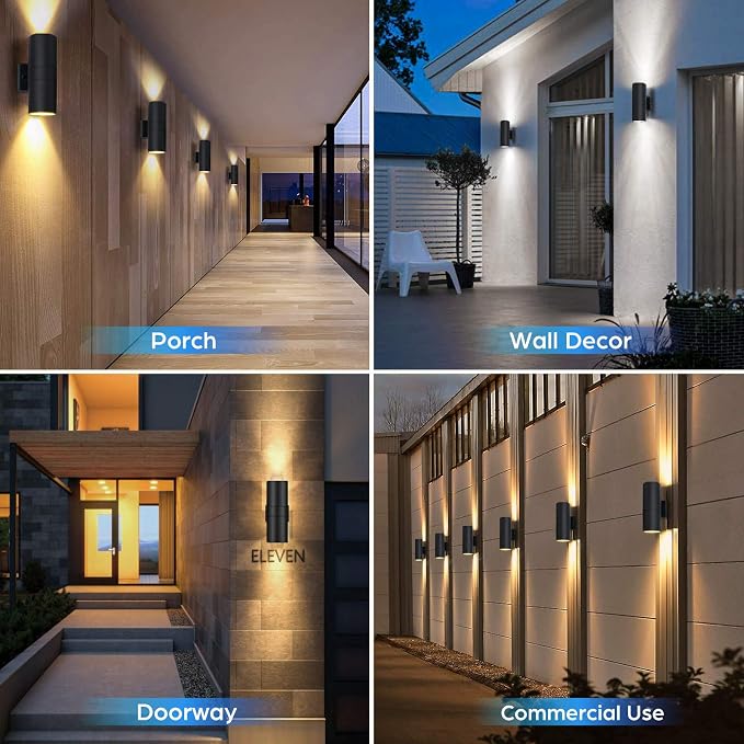 Modern Outdoor Wall Light with Dusk to Dawn Sensor, Exterior Light Fixture Wall - Image 7