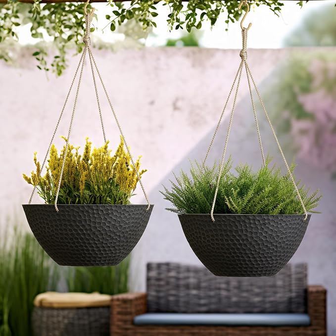 LA JOLIE MUSE Hanging Planters for Outdoor Plants, Large Hanging Planter - Image 6