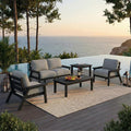HDPE Patio Furniture Set 4 Seats, Outdoor Couch by YourPerfectOutdoorEscape