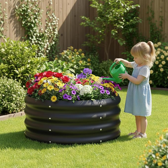 2-Pack 2x1ft Galvanized Raised Garden Bed, Outdoor Planter Bed, Metal Planter - Image 2