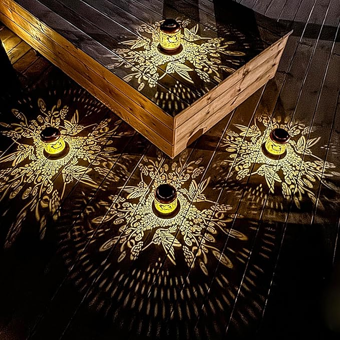 2 Pack Hummingbird Outdoor Solar Hanging Lanterns Waterproof LED Solar Lights - Image 4