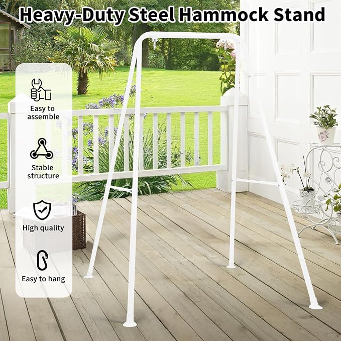 Hammock Chair Stand, Heavy-Duty A-Frame Metal Swing Stand - Image 6