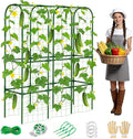 65in Tall Cucumber Trellis for Raised Bed, U-Shape Vegetables Trellis Support by ZPMOCKAQ