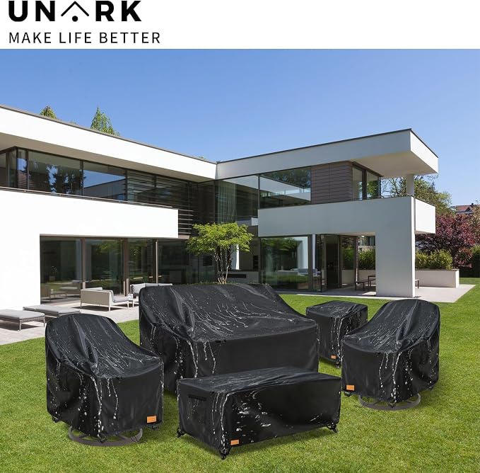 Outdoor Swivel Patio Chair Cover 4 Pack, 600D Waterproof Heavy Duty Outdoor - Image 4