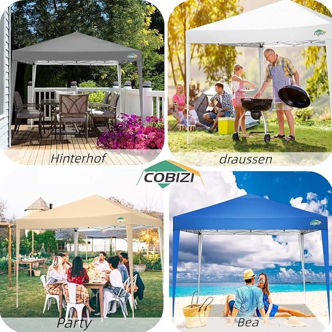 COBIZI 10x10 Pop Up Canopy Tent - Image 4