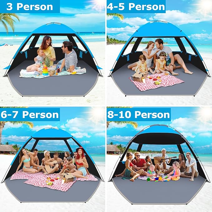 Gorich Beach Tent Sun Shelter for 3/4-5/6-7/8-10 Person - Image 6