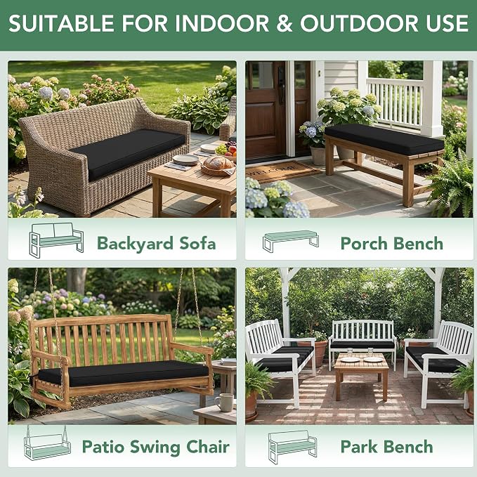 Outdoor Bench Cushion: Waterproof and Fade Resistant Patio Furniture Cushions - Image 7