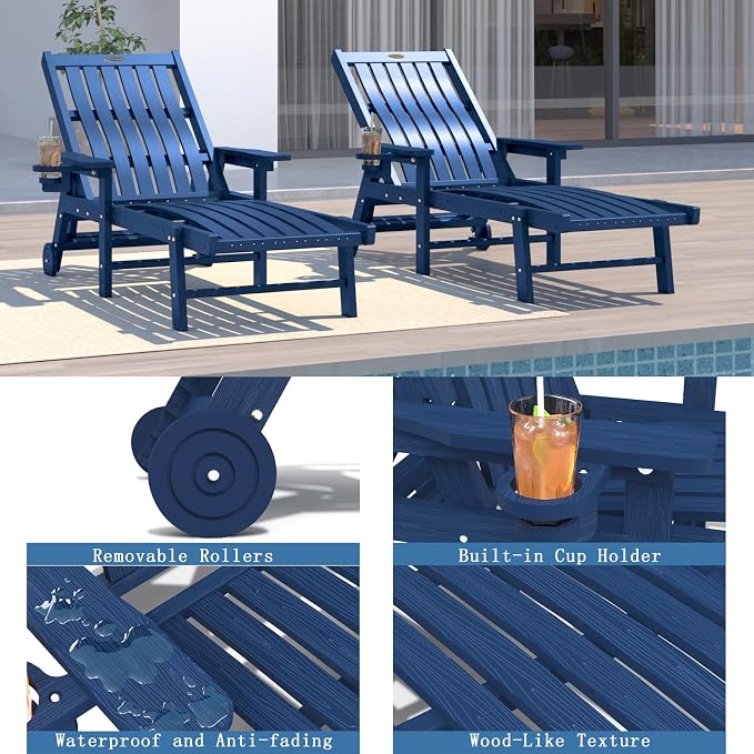 Patio Chaise Lounge Chair, Oversized Lounge Chair Outdoor - Image 7