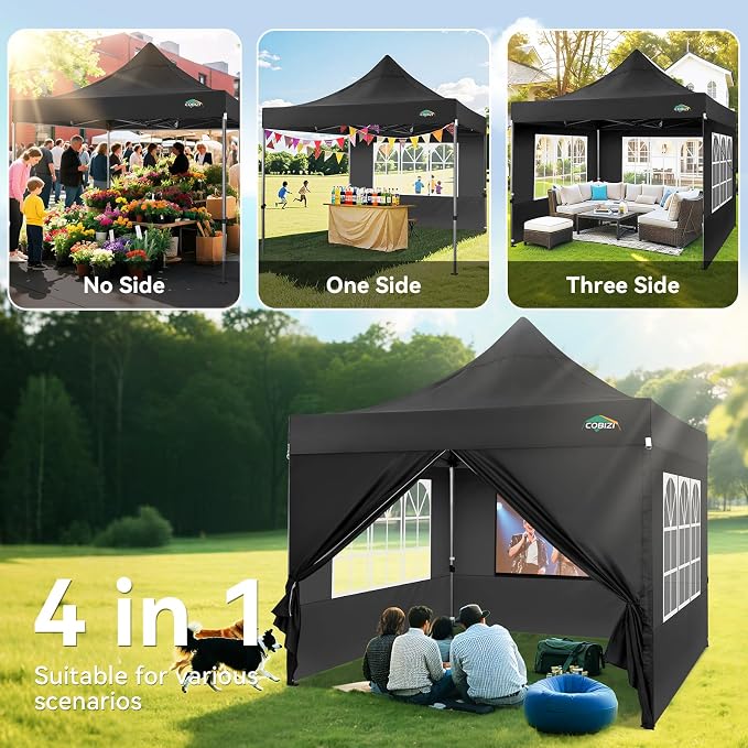 COBIZI 10x10 Heavy Duty Pop Up Canopy Tent - Image 2