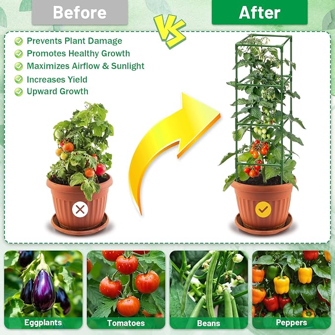 Legigo 4 Pack Square Tomato Cages - Image 3