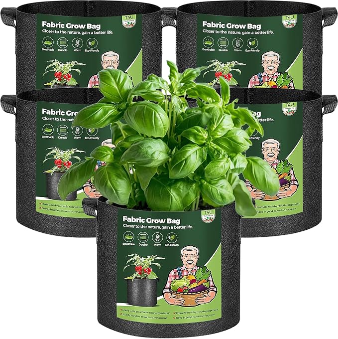 T4U 1 Gallon Grow Bags, Upgrade Grow Bags by T4U