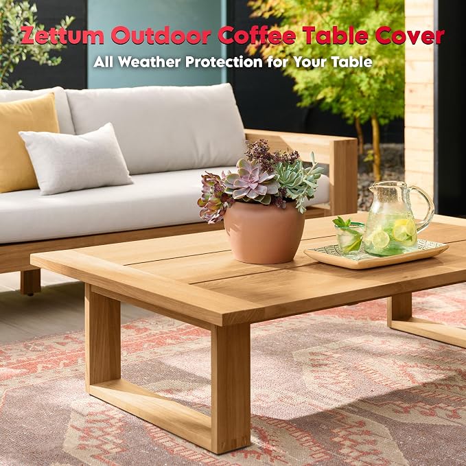Zettum Outdoor Coffee Table Cover – Coffee Table Cover Rectangle Waterproof & - Image 7
