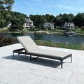 PURPLE LEAF 1 Piece Outdoor Chaise Lounge Aluminum Adjustable Patio Lounger by PURPLELEAF